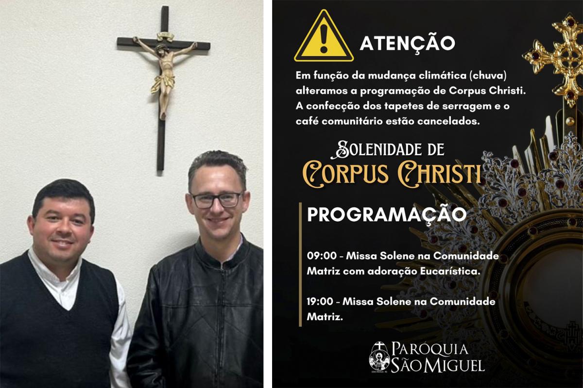 Pe. Alex e Pe. Jeferson, da Paróquia São Miguel Pe. Alex e Pe. Jeferson, da Paróquia São Miguel