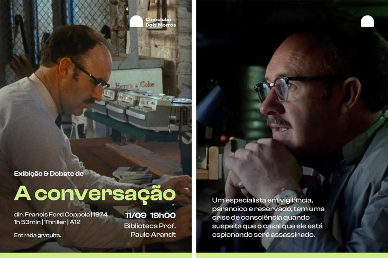 “A conversação” chega às exibições do Cineclube Dois Morros no próximo dia 11