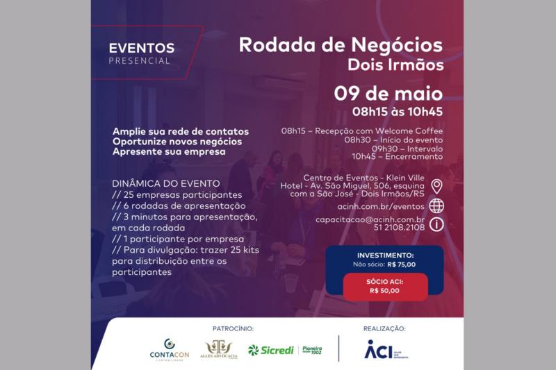 ACI promove rodada de negócios em Dois Irmãos na próxima sexta-feira