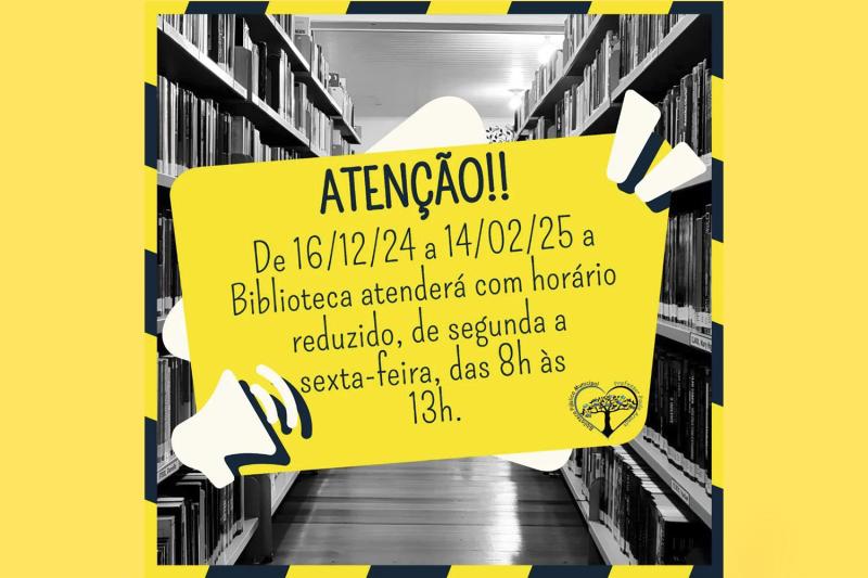 Biblioteca Pública Municipal terá alteração nos horários de atendimento