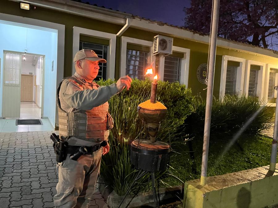 Centelha ficará na Brigada Militar até a abertura da Semana Farroupilha 