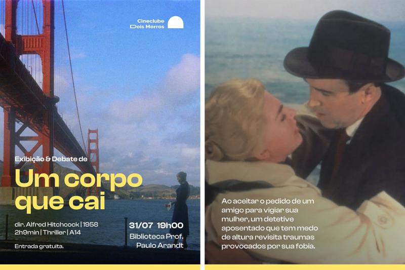 Cineclube Dois Morros promove sessão de clássico “Hitchcockiano” no dia 31