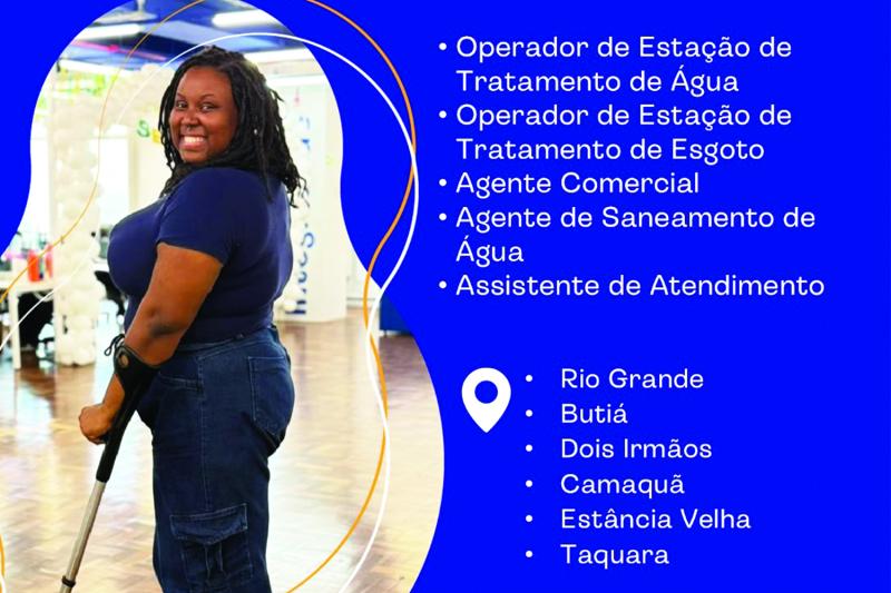 Corsan oferece vagas afirmativas para pessoas com deficiência em seis municípios