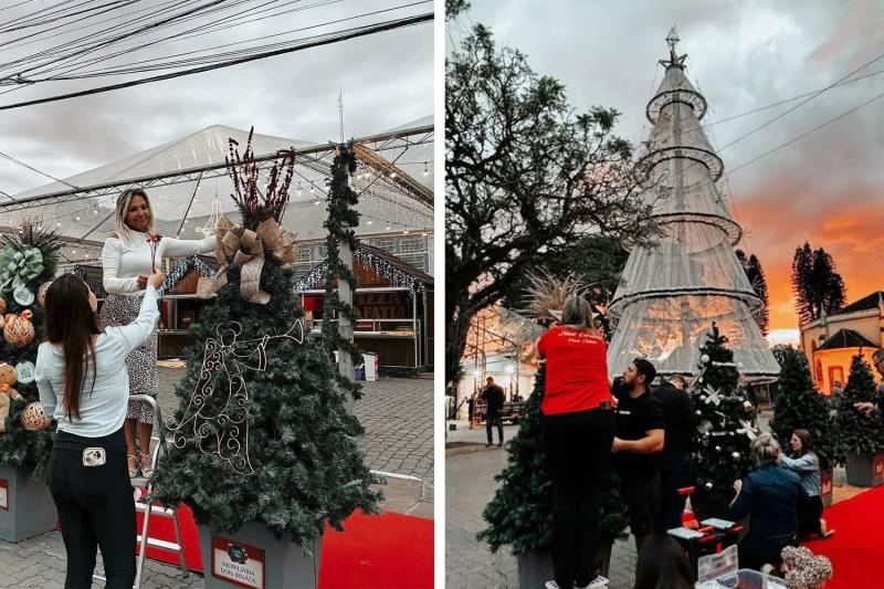 Decoração das Árvores do Comércio é atração no Largo de Natal