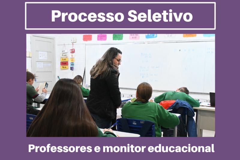 Dois Irmãos abre processo seletivo para professores e monitor educacional