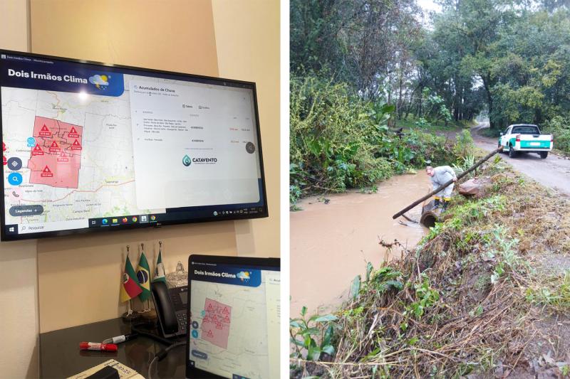 Dois Irmãos monitora situação do Arroio Feitoria e realiza ações preventivas
