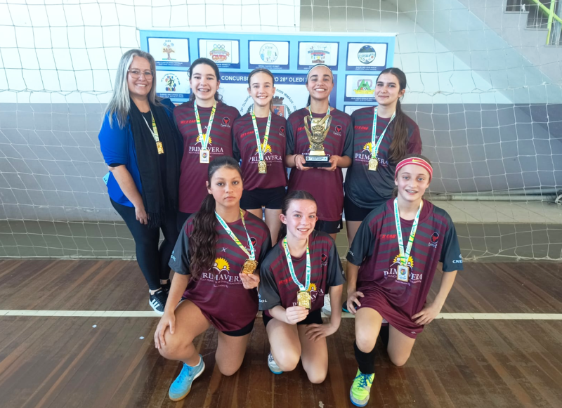 Escola Primavera conquista futsal infantil e mirim feminino na Olimpíada Escolar