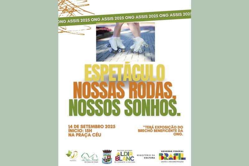 Espetáculo de patinação da ONG Assis acontece neste domingo 