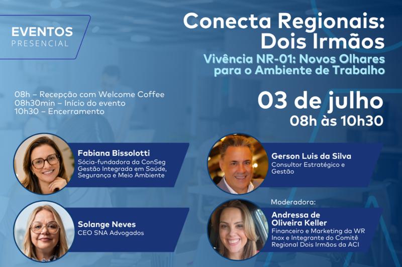 Evento da ACI em Dois Irmãos mostra como adequar o ambiente de trabalho à NR-01