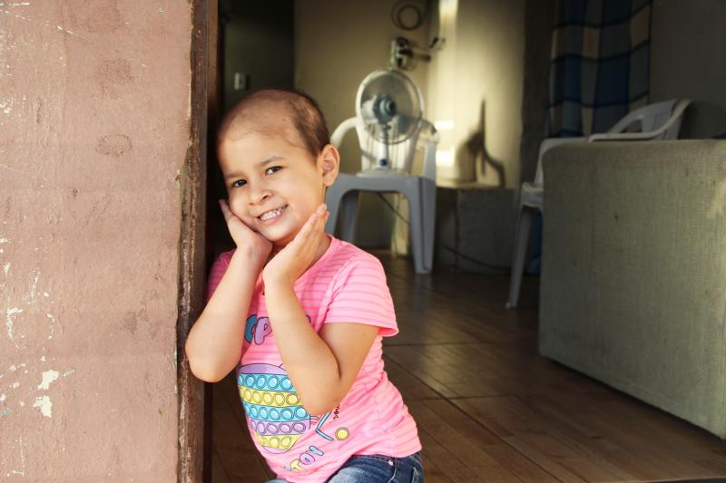 Edriacnis, de 4 anos, foi diagnosticada com Leucemia Linfoide Aguda (LLA) no início de 2022