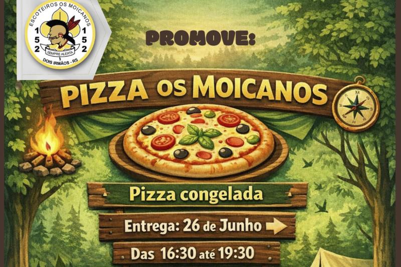 Grupo Escoteiro Os Moicanos promove pizza congelada no dia 26 de junho