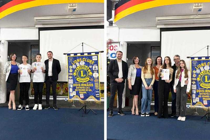 Lions Clube Dois Irmãos divulga ganhadores do concurso Cartaz sobre a Paz