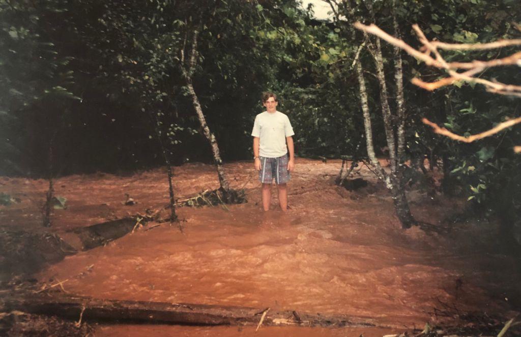 Marcos Aurélio Wagner em um período de enchente