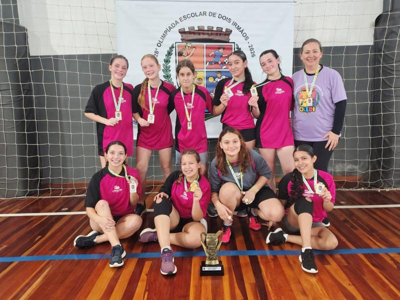 Matheus Grimm e Primavera são campeãs no handebol infantil da OLEDI 2026