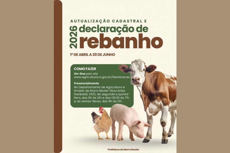 Morro Reuter reforça importância da Declaração Anual de Rebanho 2026 