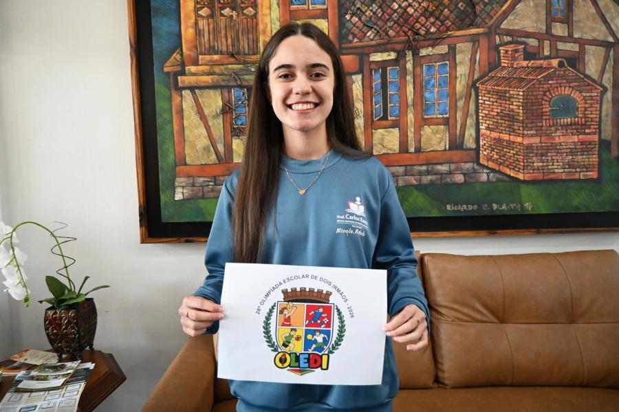 Nicole Rabello da Silva foi a vencedora do concurso de logotipo