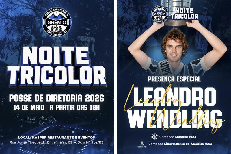 Noite Tricolor terá posse da diretoria do Consulado do Grêmio em Dois Irmãos