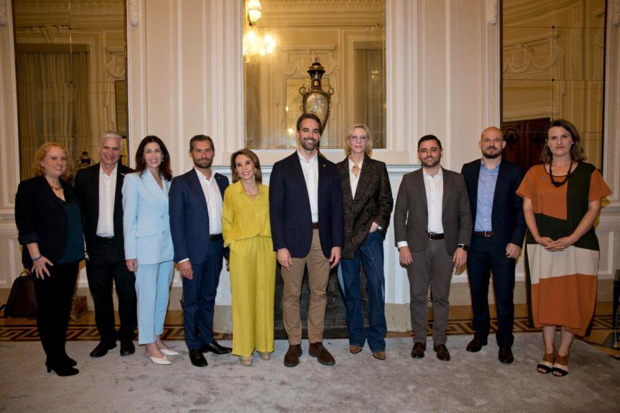 Passagem pelo Estado ainda teve jantar com o governador Eduardo Leite e seu vice