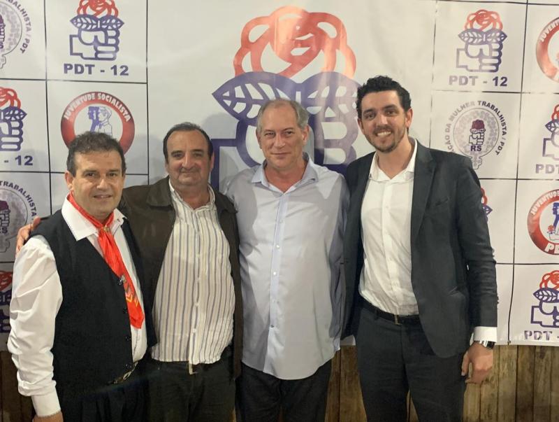 Encontro do PDT: Pompeo de Mattos, Antônio Renz, Ciro Gomes e Éder Damke