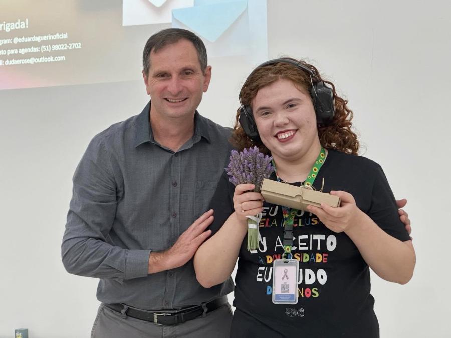 Prefeito Airton com Eduarda