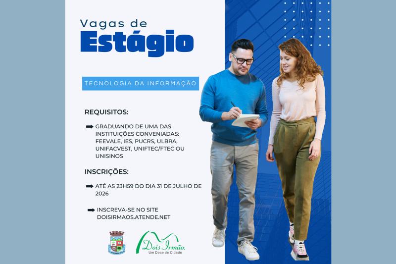 Prefeitura abre seleção para estágio na área de Tecnologia da Informação