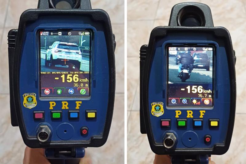 PRF flagra 2.250 veículos acima da velocidade em trechos críticos da Região Metropolitana