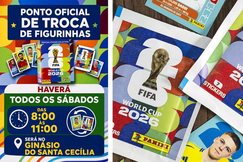 Sábado é dia de troca de figurinhas da Copa no Ginásio Santa Cecília