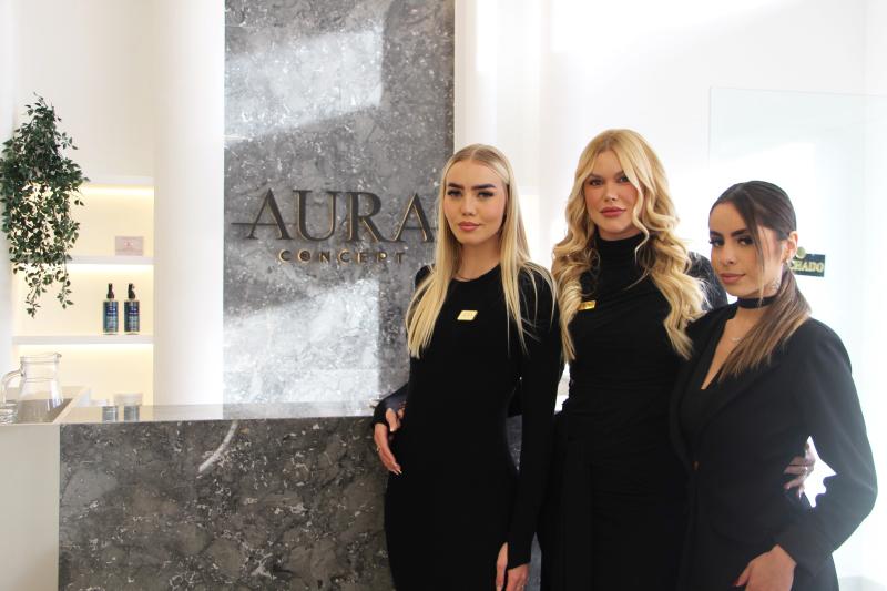 Salão AURA CONCEPT inaugurou no dia 17 de junho em Dois Irmãos. Na foto: Djenifer Lehnen, Samanta Schneider e Hana de Morais