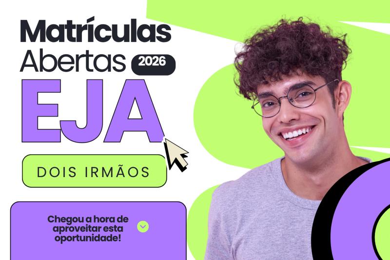 Secretaria de Educação de Dois Irmãos recebe inscrições para a modalidade EJA
