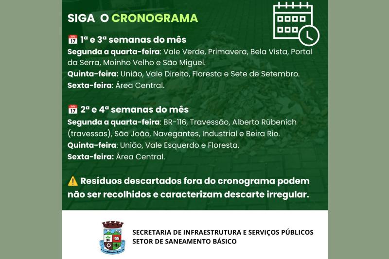 Secretaria de Serviços Públicos orienta sobre descarte de resíduos volumosos