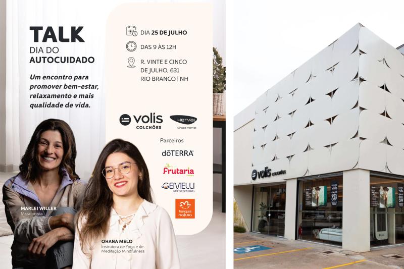 Volis Colchões promove evento gratuito sobre autocuidado neste sábado